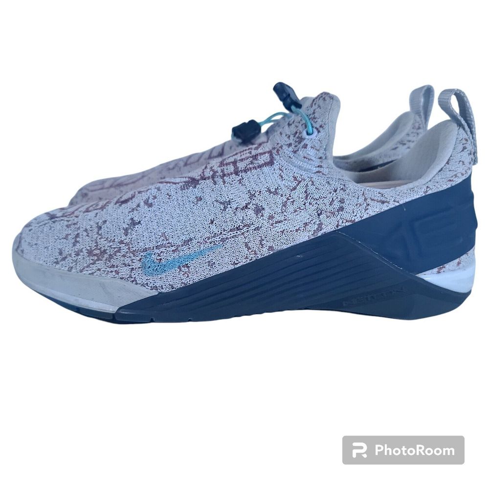 Nike React Metcon Platinum Blue Aqua Lifting Shoes Sneeker BQ6044-040 Men Sz 7.5